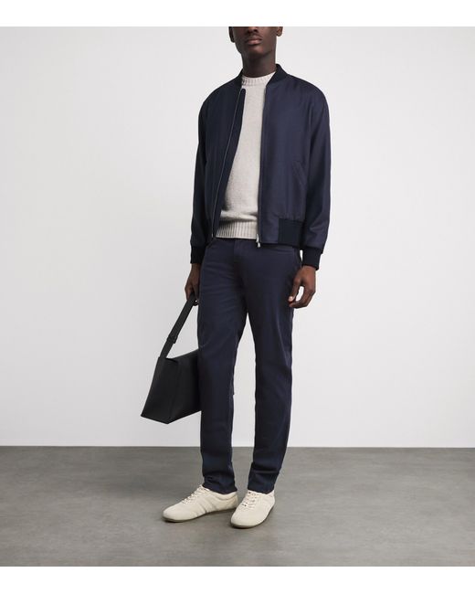 7 For All Mankind Blue Slimmy Luxe Performance Plus Jeans for men