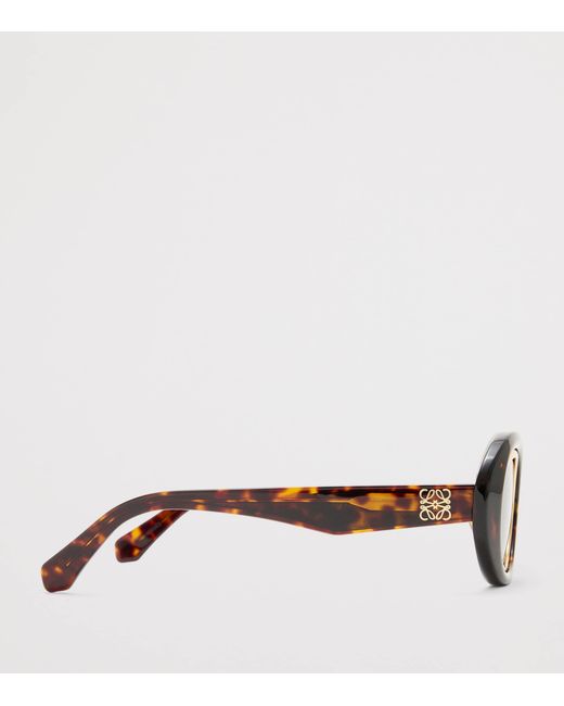Loewe Brown Mini Anagram Oval Sunglasses