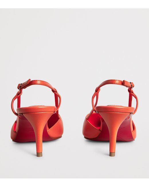 Christian Louboutin Red Miss Z Sling Nappa Leather Slingback Pumps 60
