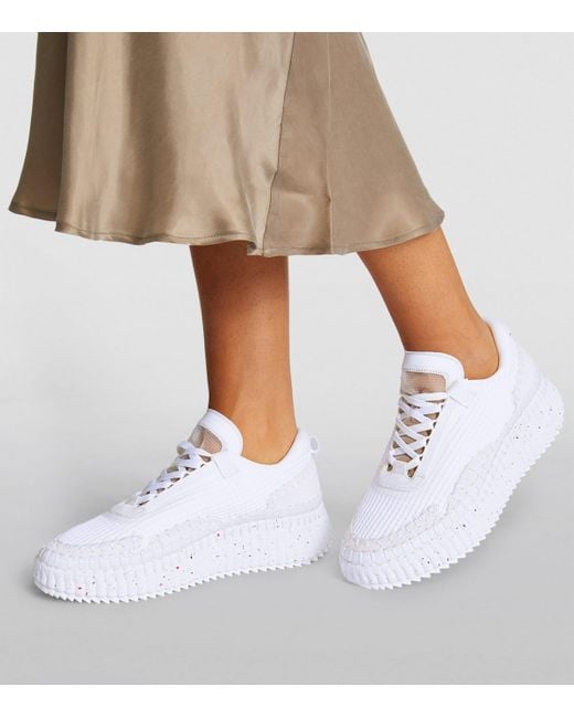 Chloé White Nama Runner Sneakers