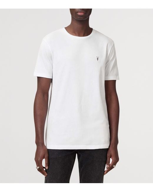 AllSaints White Organic Cotton Brace T-Shirt for men