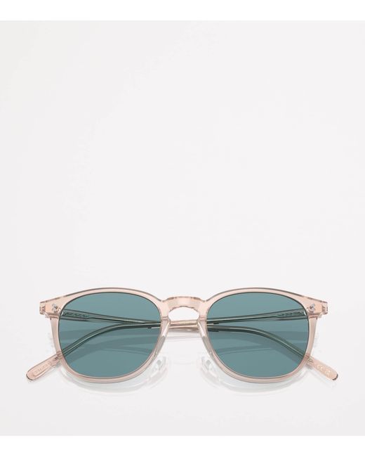Oliver Peoples Blue Finley 1993 Sun Round Sunglasses