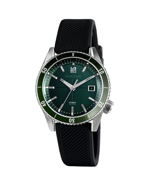March LA.B Green Stainless Steel Bonzer Automatic Watch 41mm