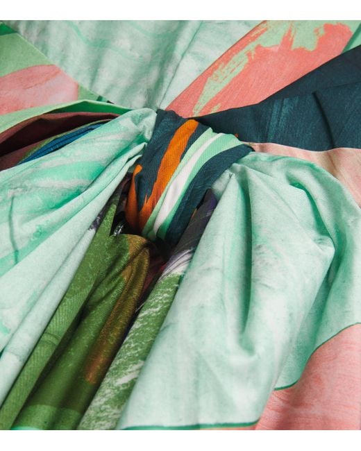 Roksanda Green Cotton Bow-Detail Nura Midi Dress
