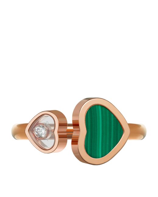 Chopard Metallic And Diamond Happy Hearts Ring