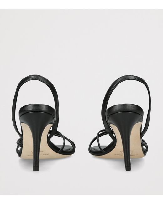 Christopher Esber Black Leather Giro Slingback Sandals 90