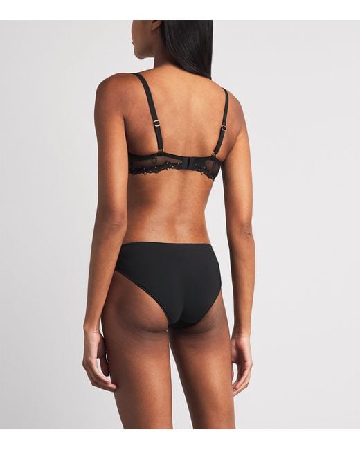 Chantelle Gray Lace Champs Elysées Tanga Briefs