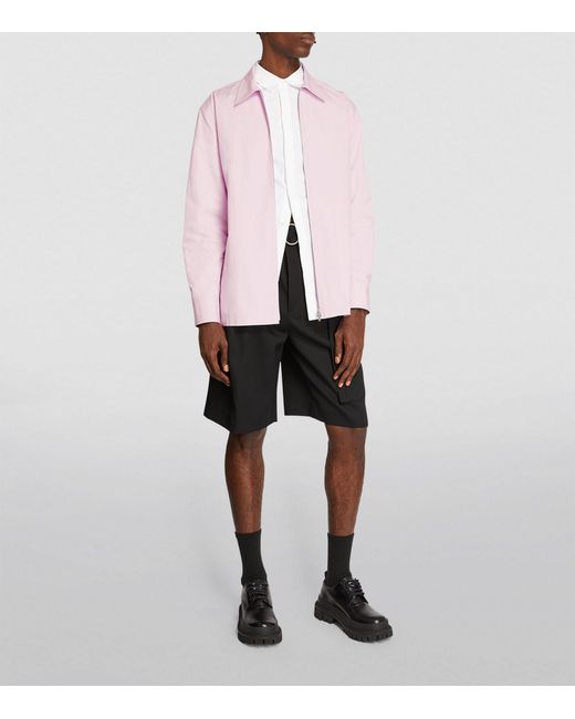 Jil Sander Pink Zip-up Collared Jacket for men