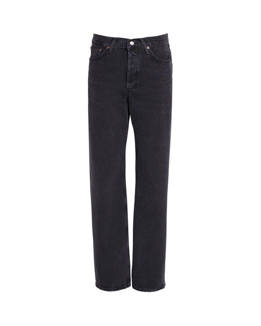 Agolde Blue V-Waist Kelly Straight Jeans