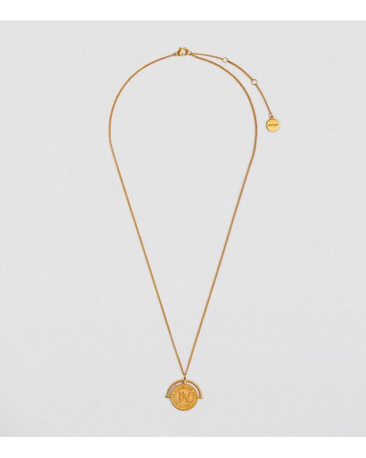 Palm Angels Metallic Brass Chevalier Necklace for men