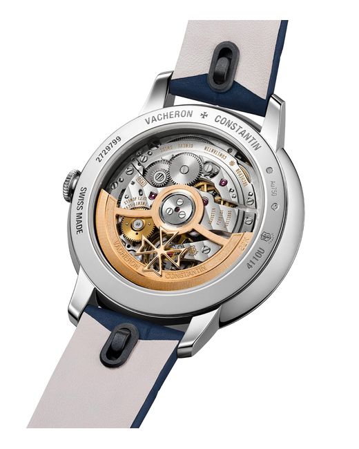 Vacheron Constantin Blue White Gold And Diamond Patrimony Self-winding Watch 36.5mm
