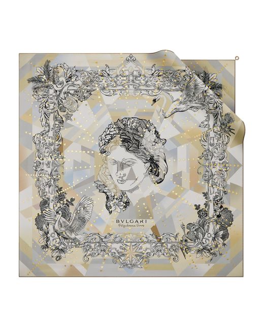 BVLGARI Metallic Silk Polychroma Venus Scarf