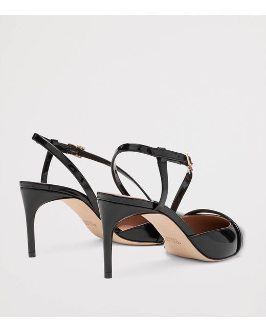 Malone Souliers Black Patent Leather Valeria Slingback Pumps 70