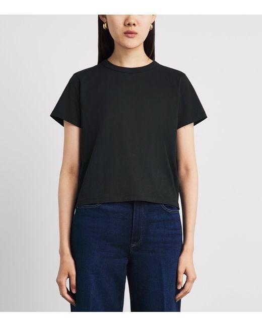 PAIGE Black Cotton Rhodes T-Shirt