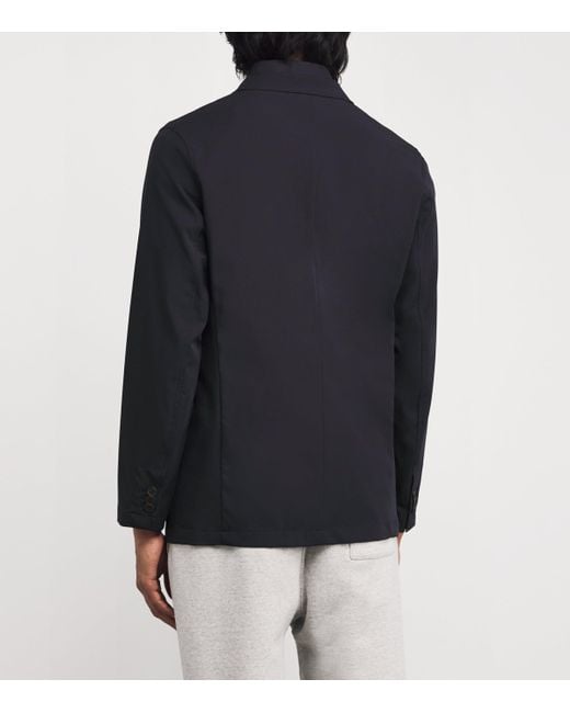 Emporio Armani Blue Single-Breasted Blazer for men
