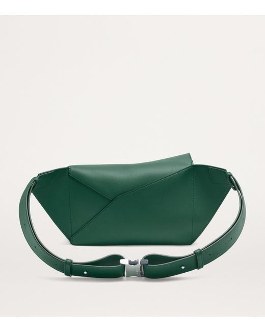 Loewe Green Small Leather Puzzle Bag