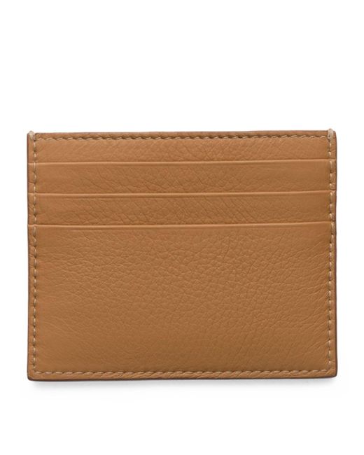 Prada Brown Calf Leather Card Holder