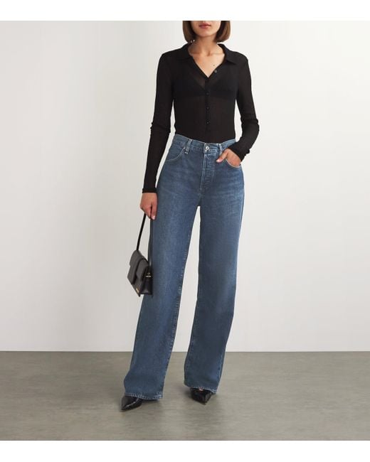 Citizens of Humanity Blue Annina Wide-Leg Jeans