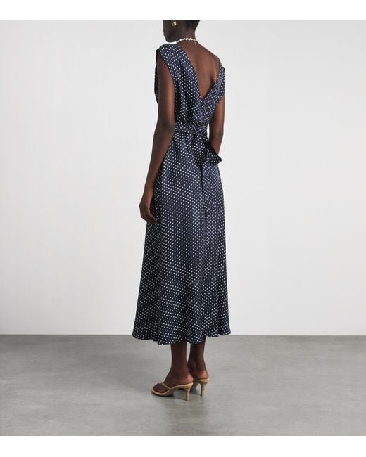 Doen Blue Silk-Blend Tahlia Mini Dress