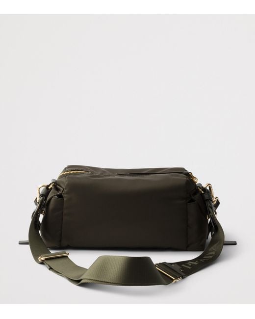 Prada Black Small Re-Nylon And Leather Explore Shoulder Bag