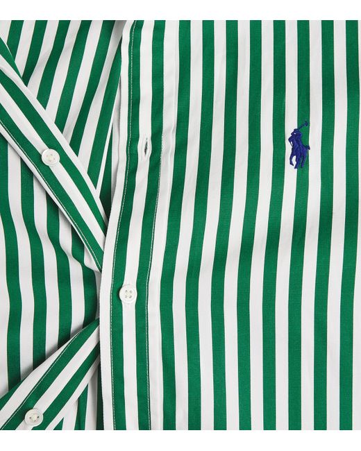 Polo Ralph Lauren Green Cotton Oxford Stripe Shirt
