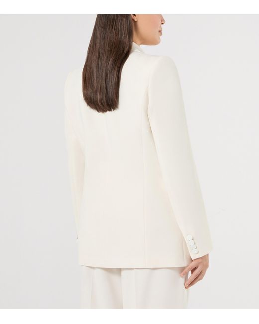 Marina Rinaldi White Double-Breasted Blazer