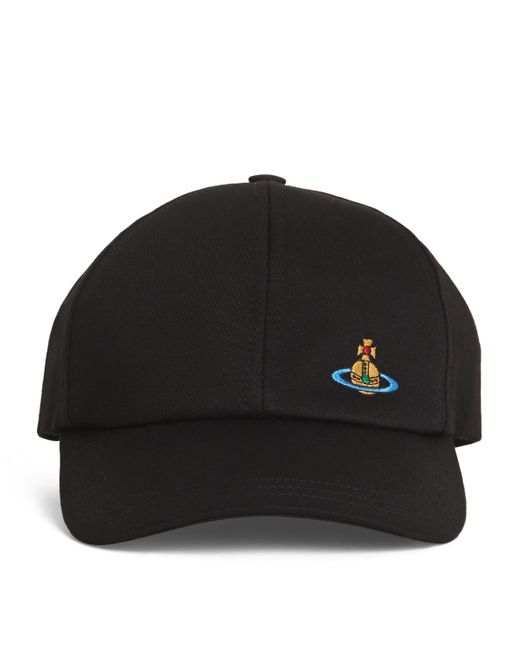 Vivienne Westwood Black Cotton Orb Baseball Cap for men