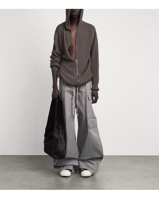 Rick Owens Brown Leather Jumbo-Lace Sneakers for men