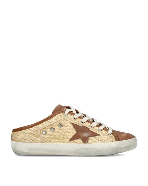 Golden Goose Deluxe Brand Brown Raffia Super Star Sabot Sneakers for men