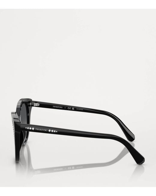Swarovski Black Acetate Sk6031 Sunglasses