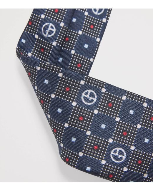 Giorgio Armani Blue Silk Jacquard Tie for men