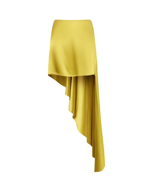 Alaïa Yellow Asymmetric Pointed Skirt
