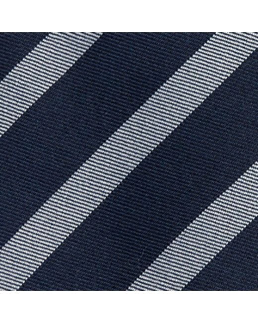 Dunhill Blue Wool-Mulberry Silk Stripe Tie for men