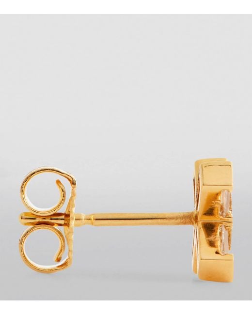 Eva Fehren Metallic And Diamond Exploding X Stud Earrings