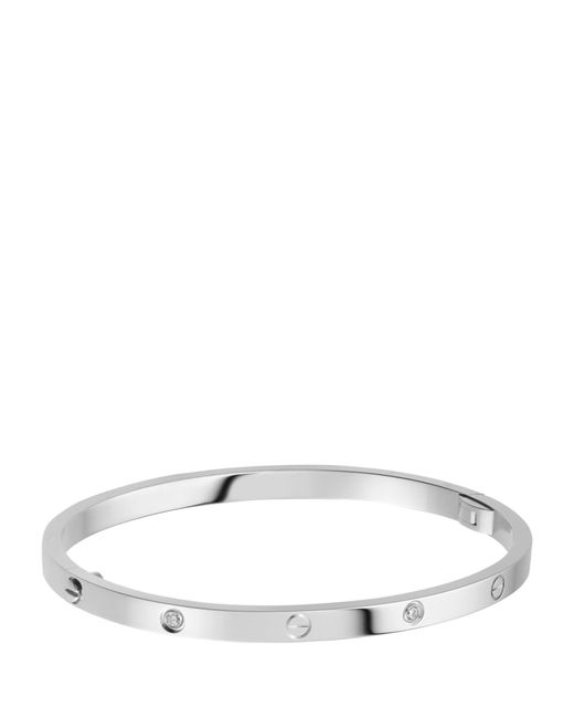 Cartier Small White Gold And Diamond Love Bracelet
