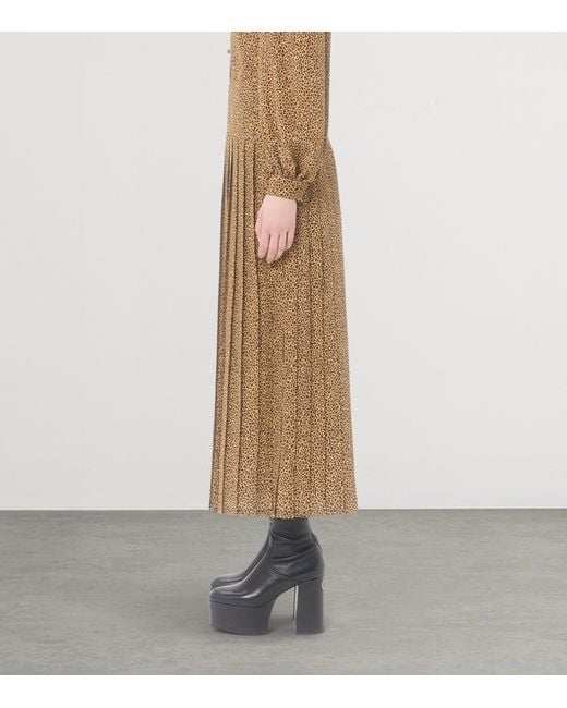 Valentino Natural Silk Pleated Maxi Skirt