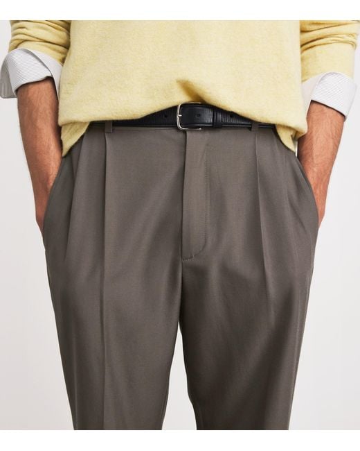 The Row Gray Tosca Wool Trousers for men