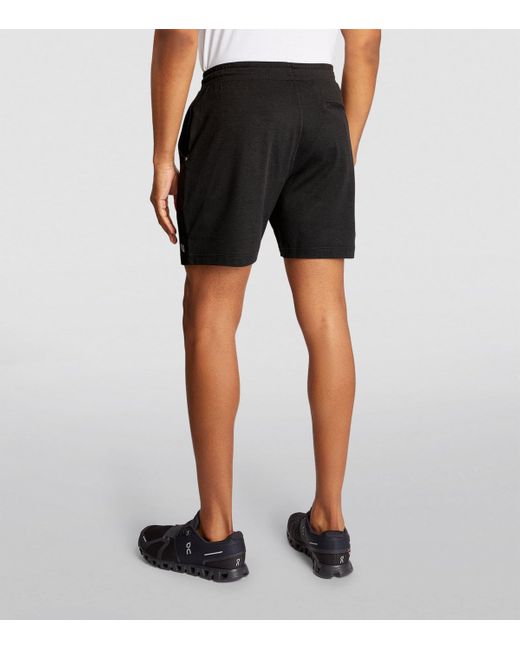 vuori Black Ponto Performance Sweat Shorts for men