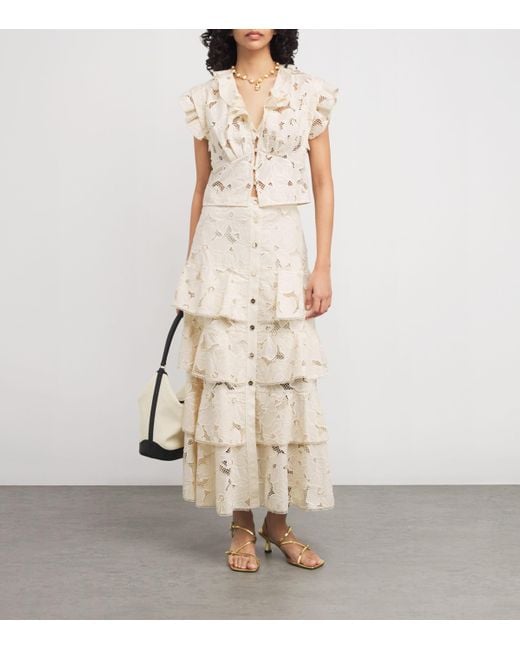 【海外限定】Sandroスカート☆Scalloped Floral Guipure-Lace Mi Sandro Floral Skort | Saks Fifth Avenue