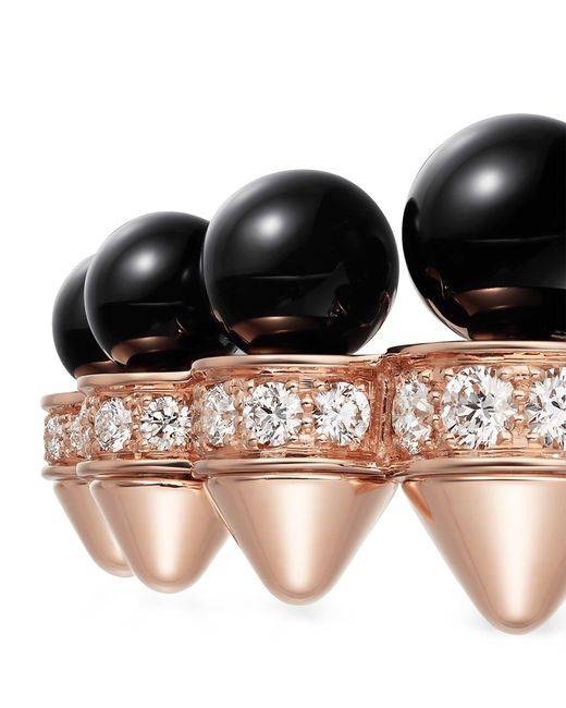 Cartier Pink Onyx And Diamond Clash De Ring