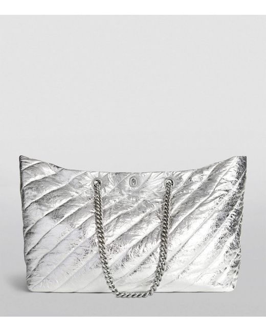 Balenciaga Metallic Calfskin Crush Tote Bag