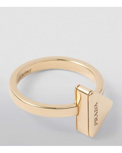 Prada Metallic Triangle Ring