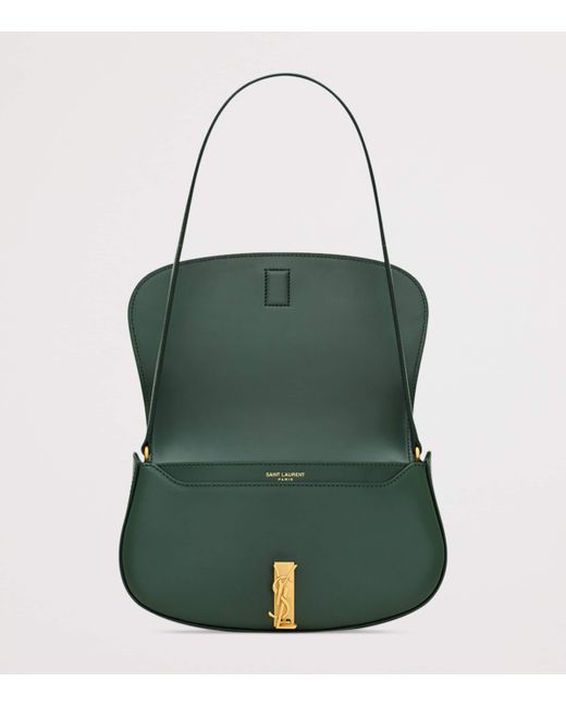 Saint Laurent Green Mini Leather Voltaire Shoulder Bag