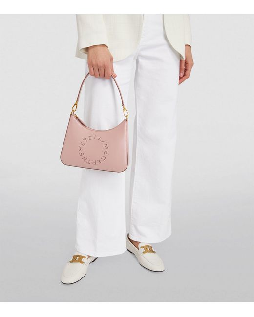 Stella McCartney Pink Small Stella Logo Shoulder Bag
