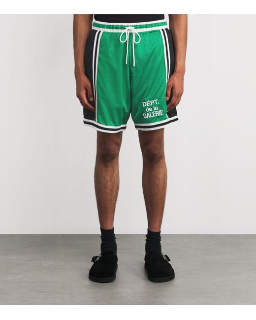 GALLERY DEPT. Green Mesh Miami Court Shorts for men