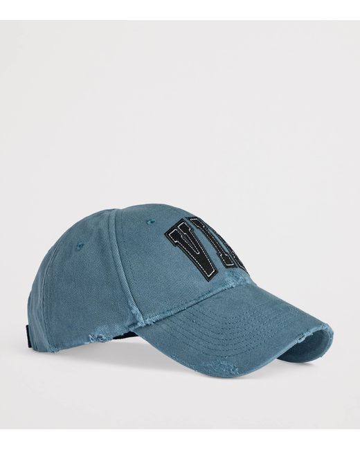 Balenciaga Blue Distressed Vip Cap