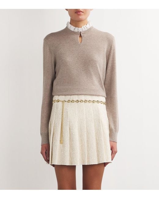 Sandro White Monogram Chain Belt