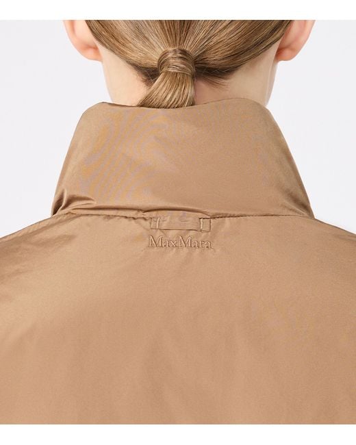 Max Mara Natural Camel Wool Down-Filled Jacket