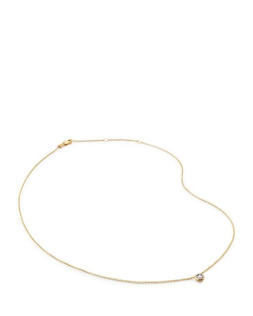 Monica Vinader Natural Small Vermeil And Diamond Necklace