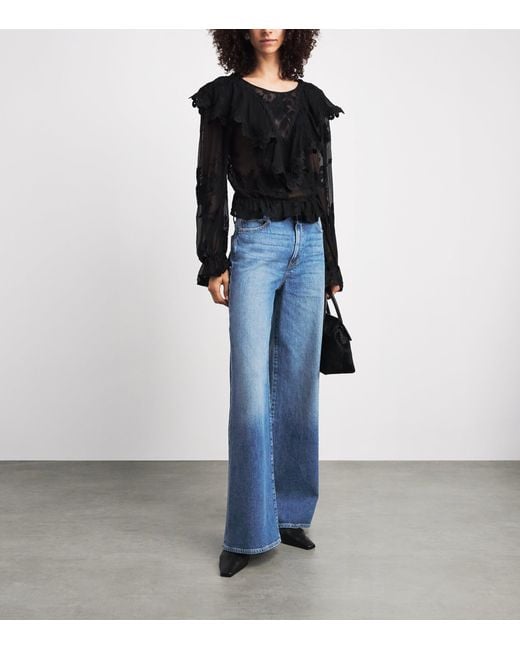 PAIGE Blue Frances Wide-Leg Jeans